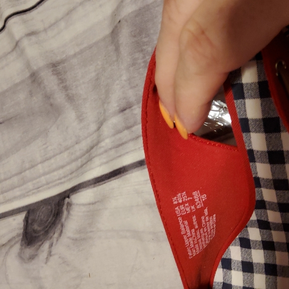 Dexter peep toe red Wedges 8.5 - Picture 3 of 8